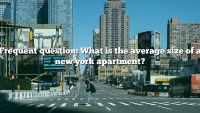 Frequent question: What is the average size of a new york apartment?