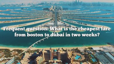 Frequent question: What is the cheapest fare from boston to dubai in two weeks?