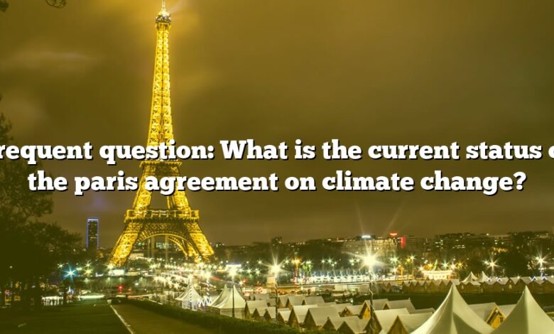 Frequent question: What is the current status of the paris agreement on climate change?