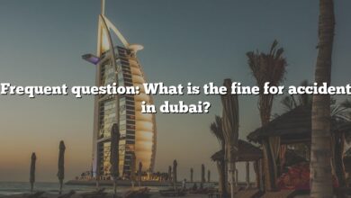 Frequent question: What is the fine for accident in dubai?