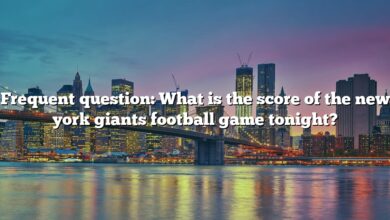 Frequent question: What is the score of the new york giants football game tonight?