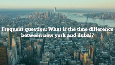 Frequent question: What is the time difference between new york and dubai?