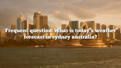 Frequent question: What is today’s weather forecast in sydney australia?