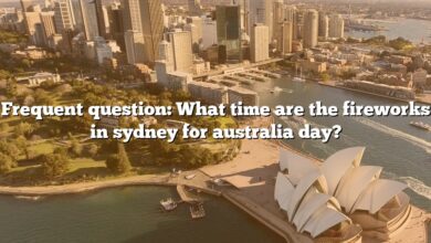 Frequent question: What time are the fireworks in sydney for australia day?
