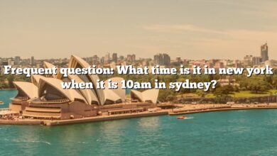 Frequent question: What time is it in new york when it is 10am in sydney?