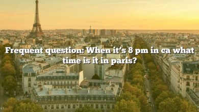 Frequent question: When it’s 8 pm in ca what time is it in paris?