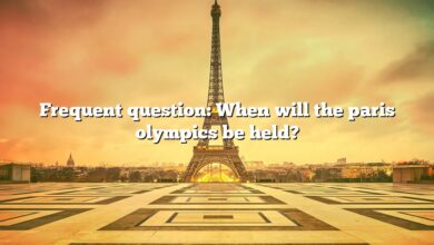 Frequent question: When will the paris olympics be held?