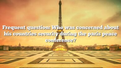 Frequent question: Who was concerned about his countries security during the paris peace conference?