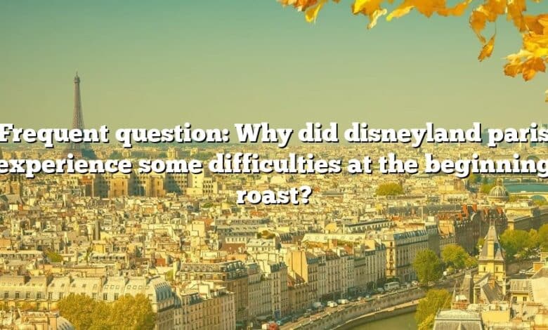 Frequent question: Why did disneyland paris experience some difficulties at the beginning roast?