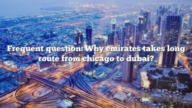Frequent question: Why emirates takes long route from chicago to dubai?