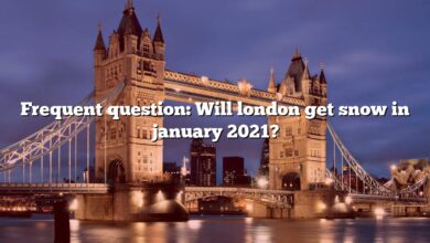 Frequent question: Will london get snow in january 2021?