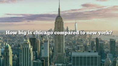 How big is chicago compared to new york?