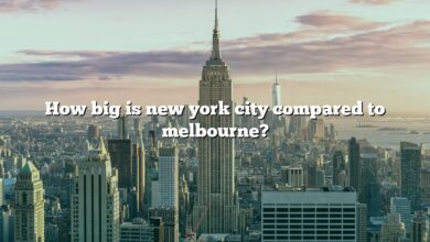 How big is new york city compared to melbourne?
