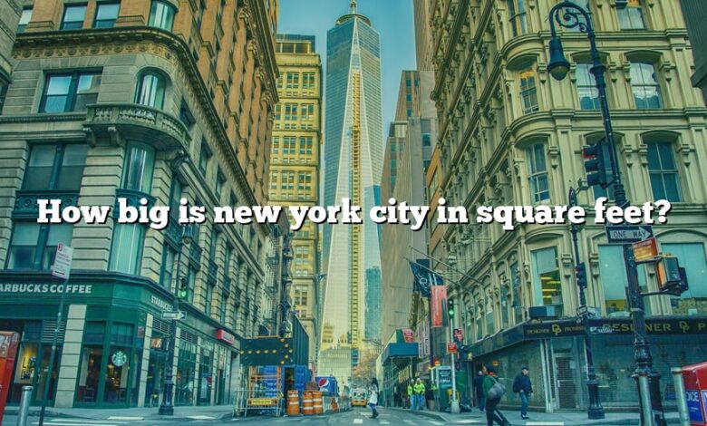 How big is new york city in square feet?
