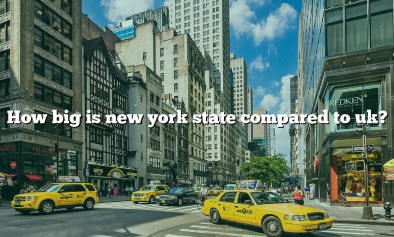How big is new york state compared to uk?