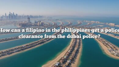 How can a filipino in the philippines get a police clearance from the dubai police?