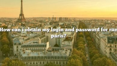 How can i obtain my login and password for run paris?