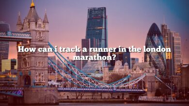 How can i track a runner in the london marathon?