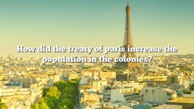 How did the treaty of paris increase the population in the colonies?