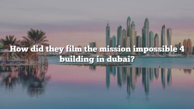 How did they film the mission impossible 4 building in dubai?