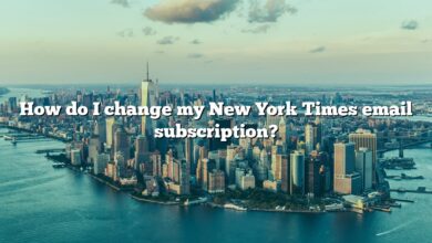 How do I change my New York Times email subscription?