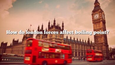 How do london forces affect boiling point?