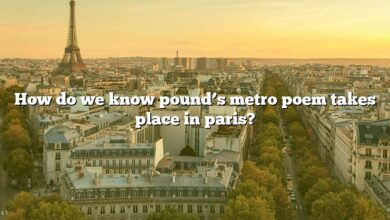 How do we know pound’s metro poem takes place in paris?