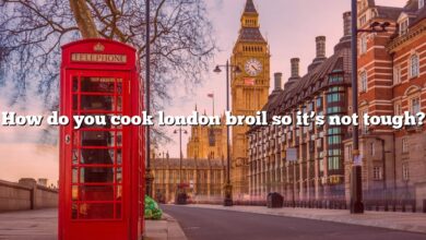 How do you cook london broil so it’s not tough?