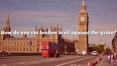 How do you cut london broil against the grain?