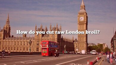How do you cut raw London broil?