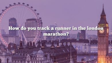 How do you track a runner in the london marathon?