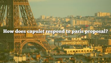 How does capulet respond to paris proposal?