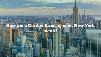 How does Gordon Ramsay cook New York steak?