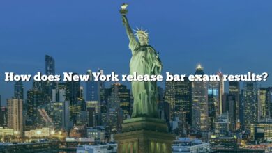 How does New York release bar exam results?