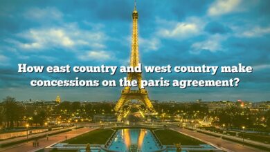 How east country and west country make concessions on the paris agreement?