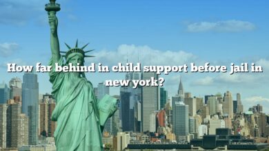 How far behind in child support before jail in new york?
