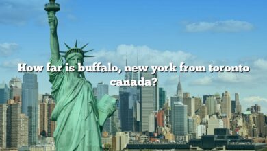 How far is buffalo, new york from toronto canada?