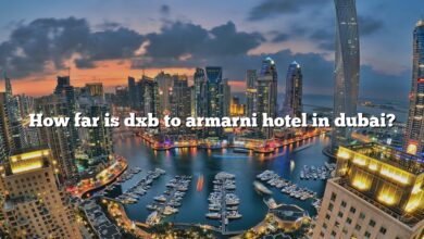 How far is dxb to armarni hotel in dubai?
