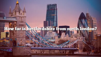 How far is hertfordshire from north london?