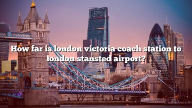 How far is london victoria coach station to london stansted airport?