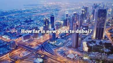 How far is new york to dubai?