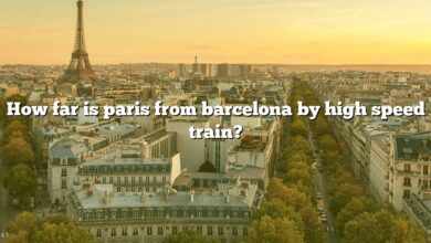 How far is paris from barcelona by high speed train?