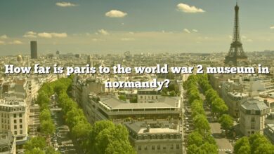 How far is paris to the world war 2 museum in normandy?