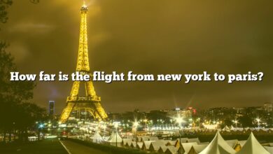 How far is the flight from new york to paris?
