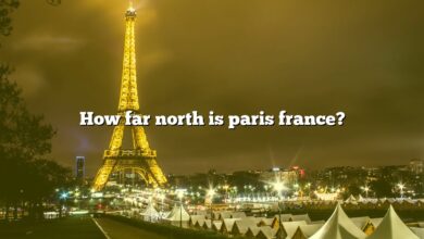 How far north is paris france?