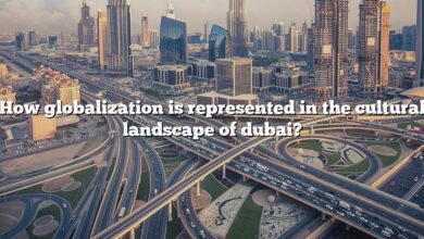 How globalization is represented in the cultural landscape of dubai?