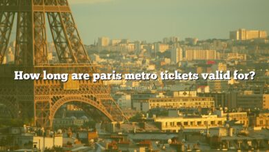 How long are paris metro tickets valid for?