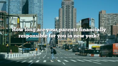 How long are your parents financially responsible for you in new york?