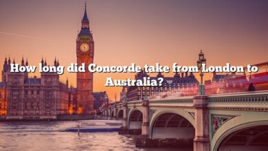 How long did Concorde take from London to Australia?