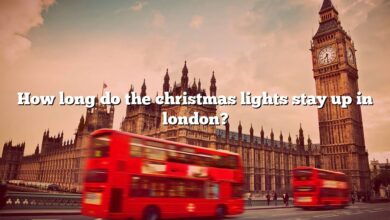 How long do the christmas lights stay up in london?